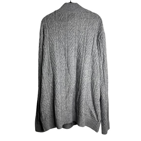 1-14 QI CASHMERE NWT Men's Cardigan Button Down Gray XXL - Picture 3 of 14